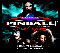 Super Pinball - Behind the Mask